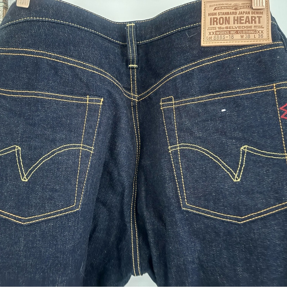 Iron Heart Men's Relaxed Fit Jeans - Dark Blue